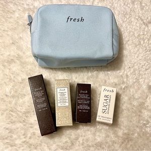 New Fresh 5 pcs set - black tea kombucha skincare lip care